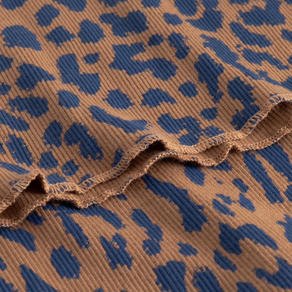 Rib Top Ven Leopard Light Brown