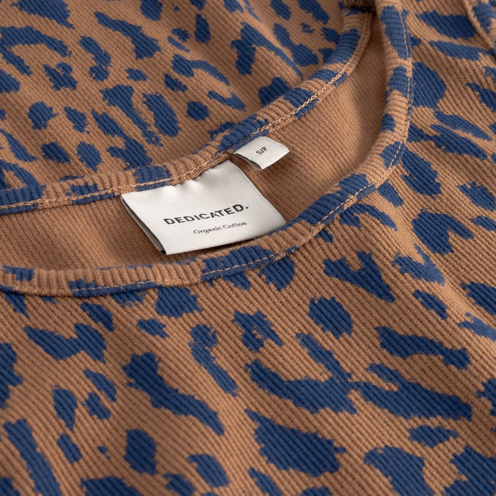 Rib Dress Motala Leopard Light Brown