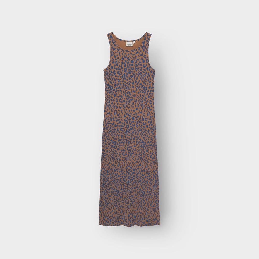 Rib Dress Motala Leopard Light Brown