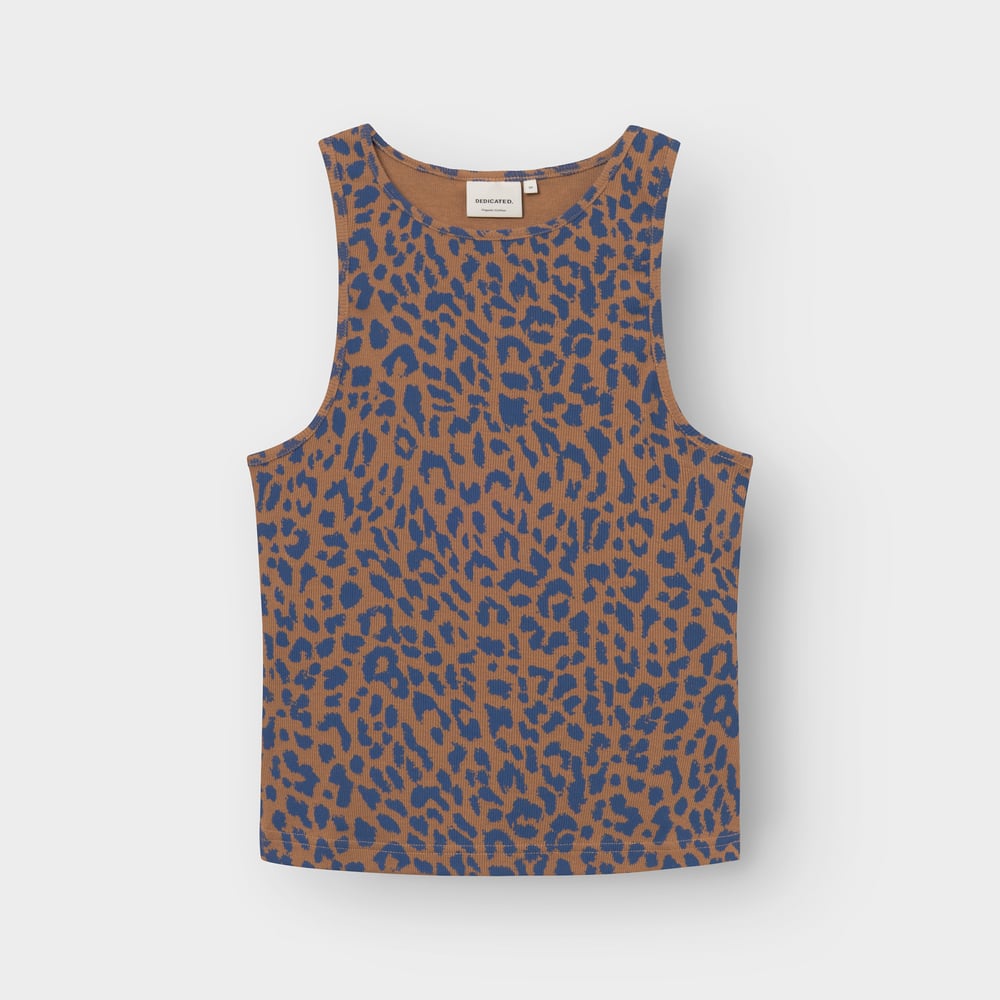 Rib Top Valdermarsvik Leopard Light Brown