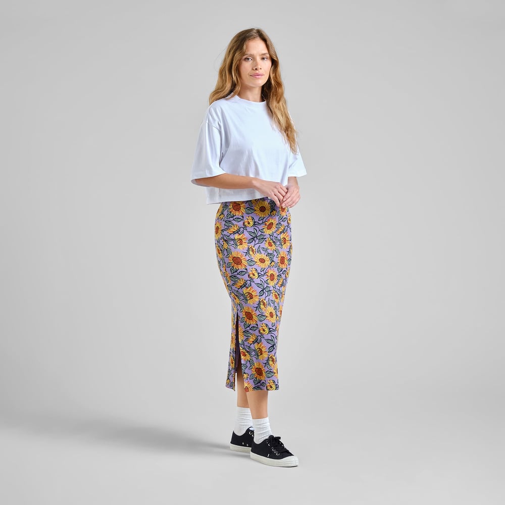 Rib Skirt Kvarnvik Sunflower Haze Purple