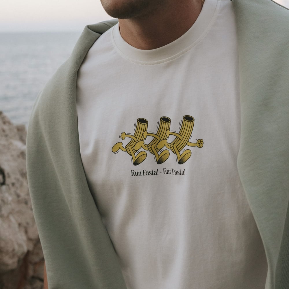 T-shirt Stockholm Run Fasta - Eat Pasta Off-White