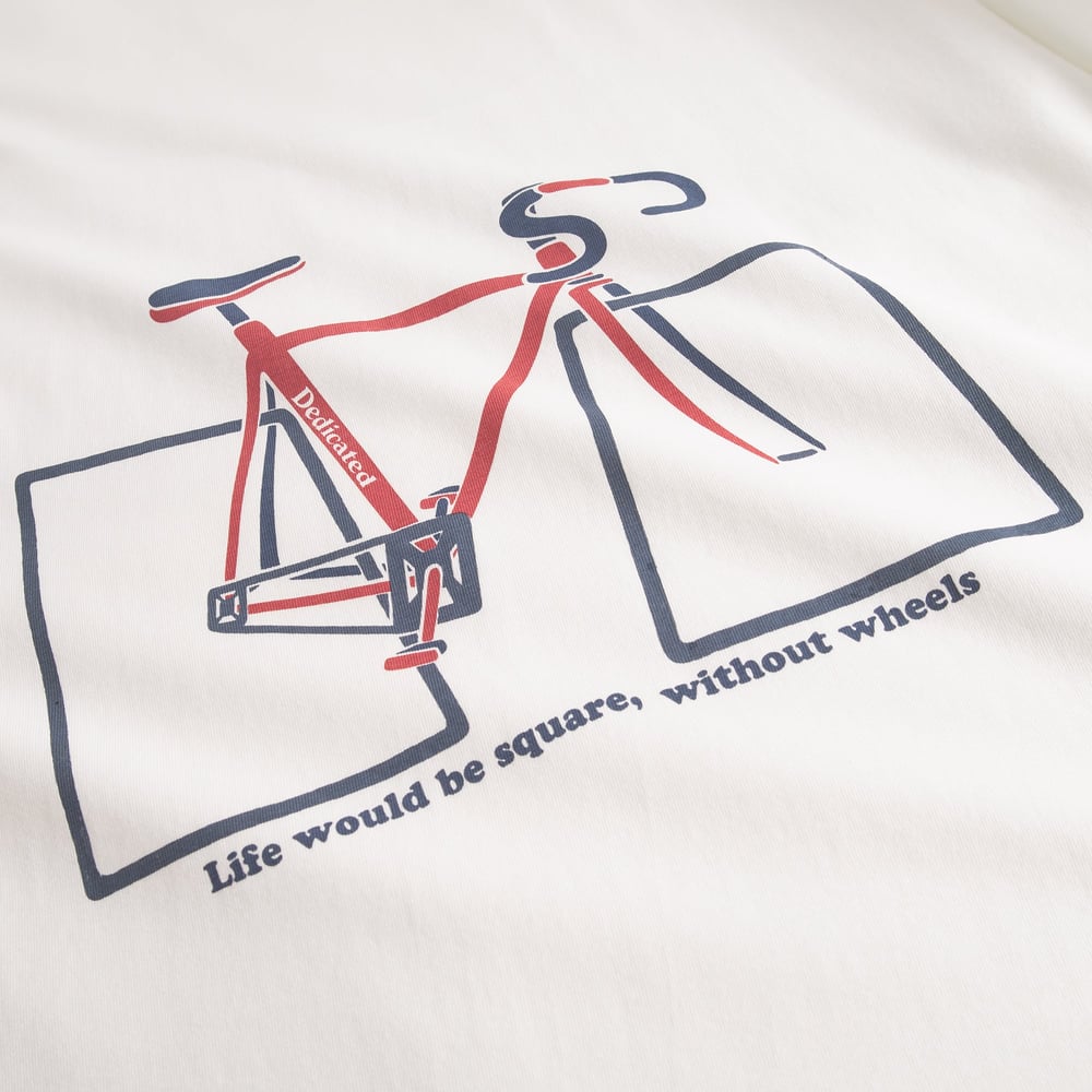 T-shirt Stockholm Square Wheels Off-White