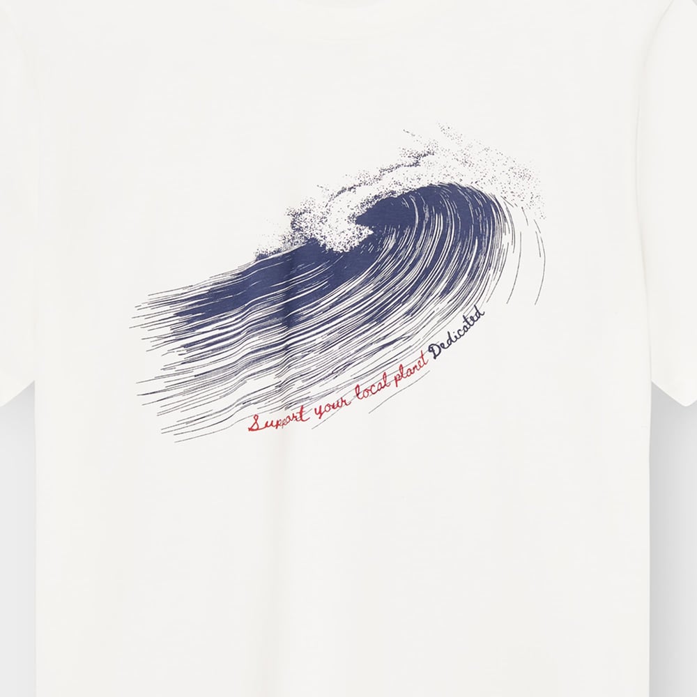 T-shirt Stockholm Support Line Wave Off-White