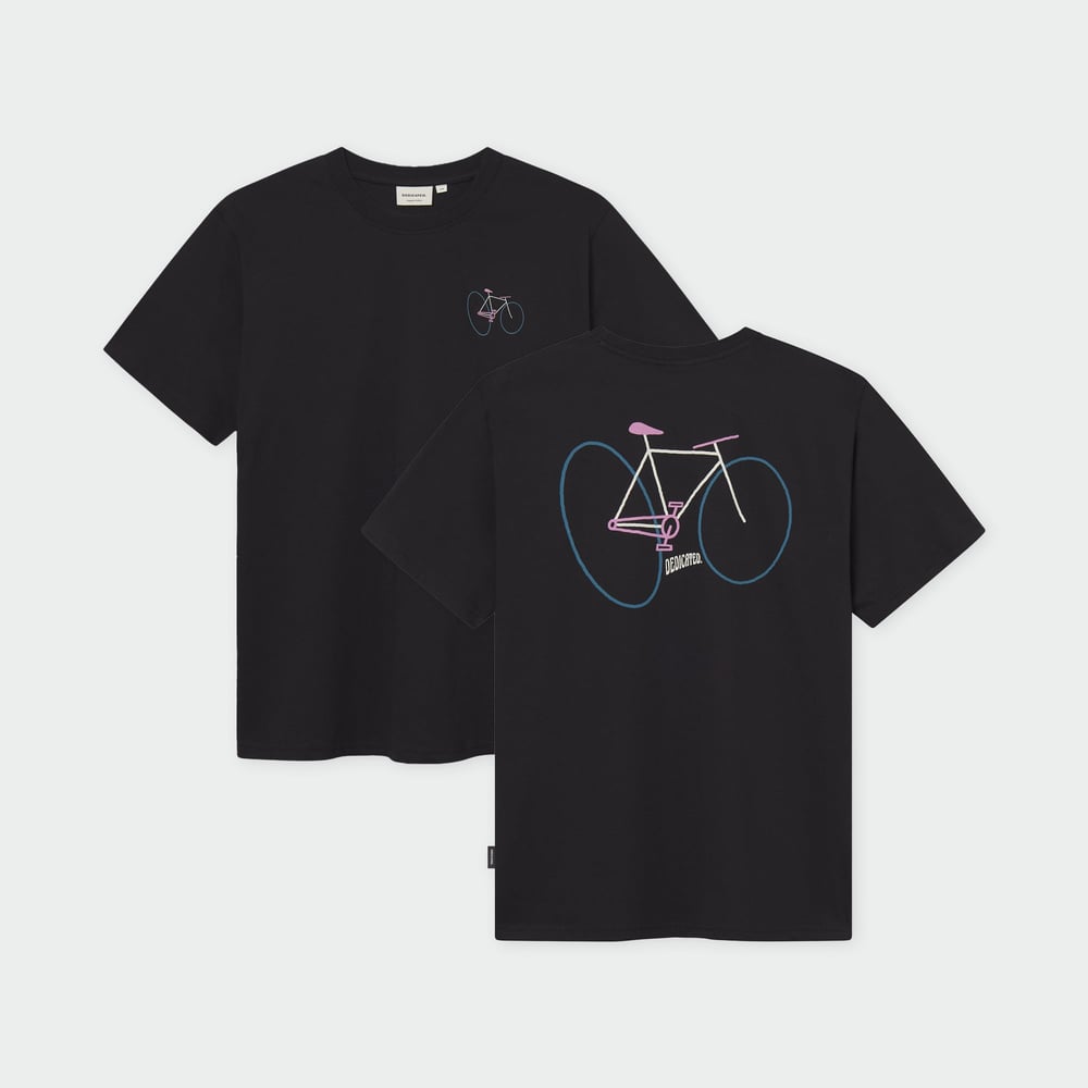T-shirt Stockholm Wonky Bike Black