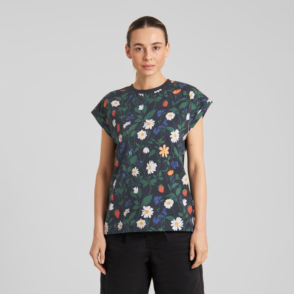 T-shirt Visby Strawberry Field Black