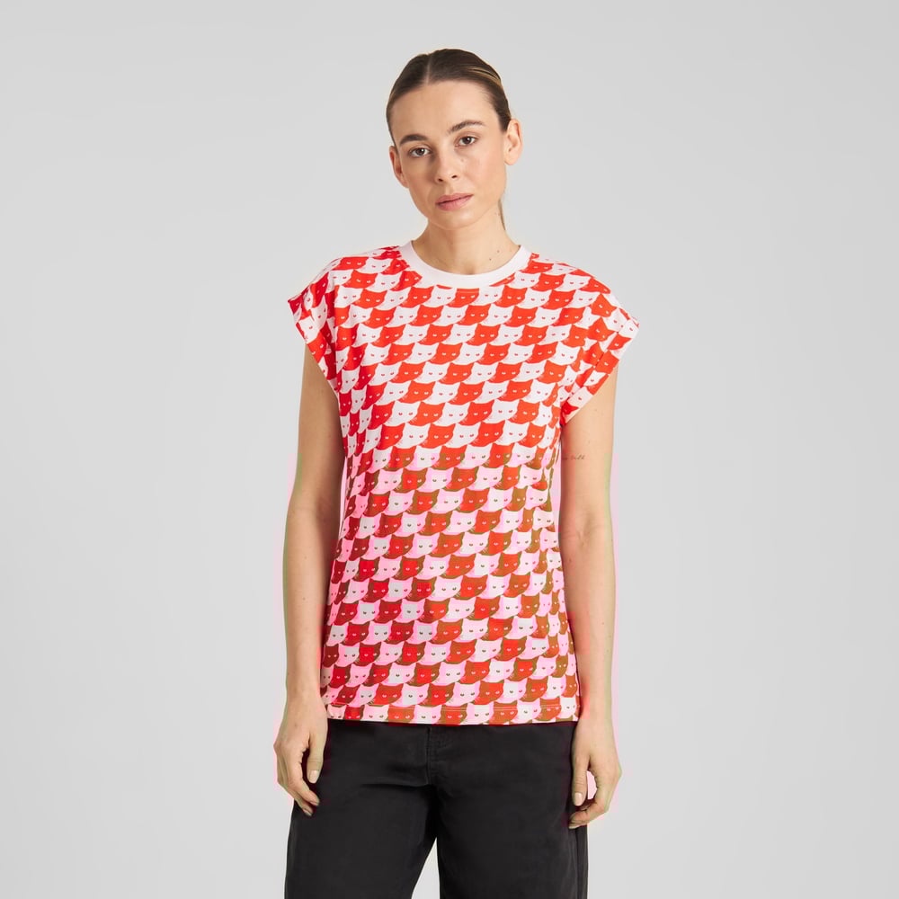 T-shirt Visby Pepita Cats Grenadine Red