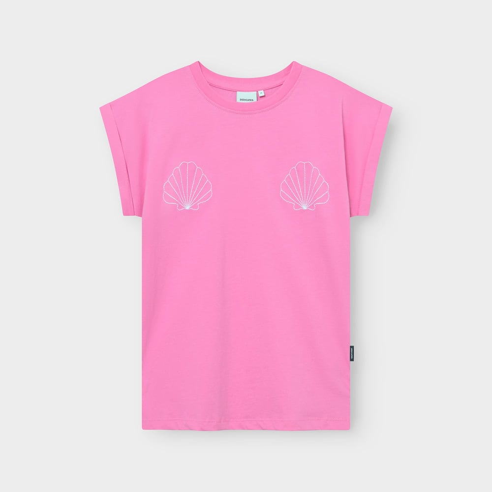 T-shirt Visby Sea Shells EMB Moonlite Pink