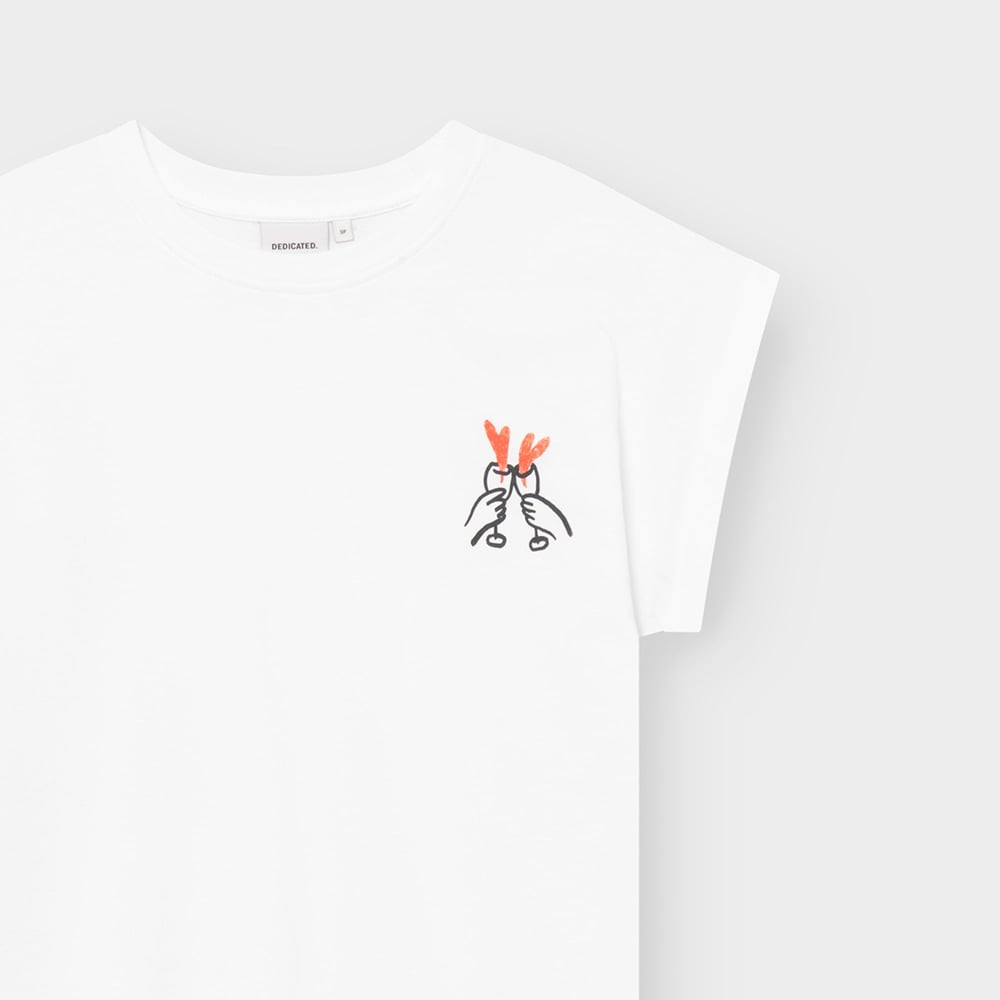 T-shirt Visby Heart Cheers White