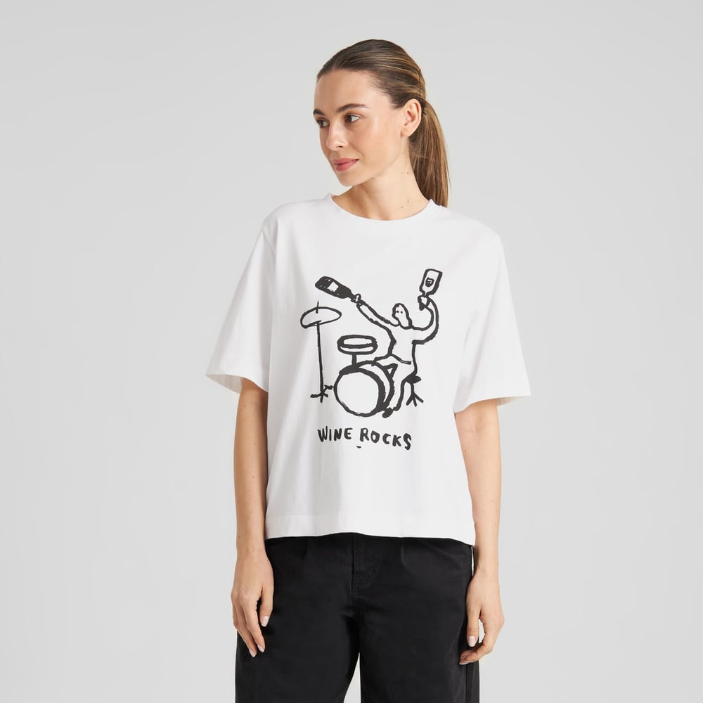 T-shirt Vadstena Wine Rocks White