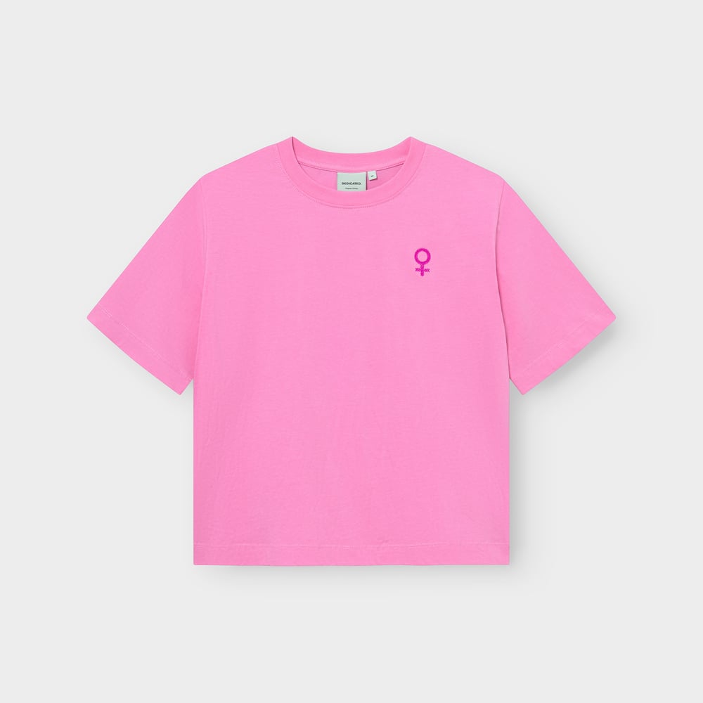 T-shirt Vadstena Femme Leaf EMB Moonlite Pink