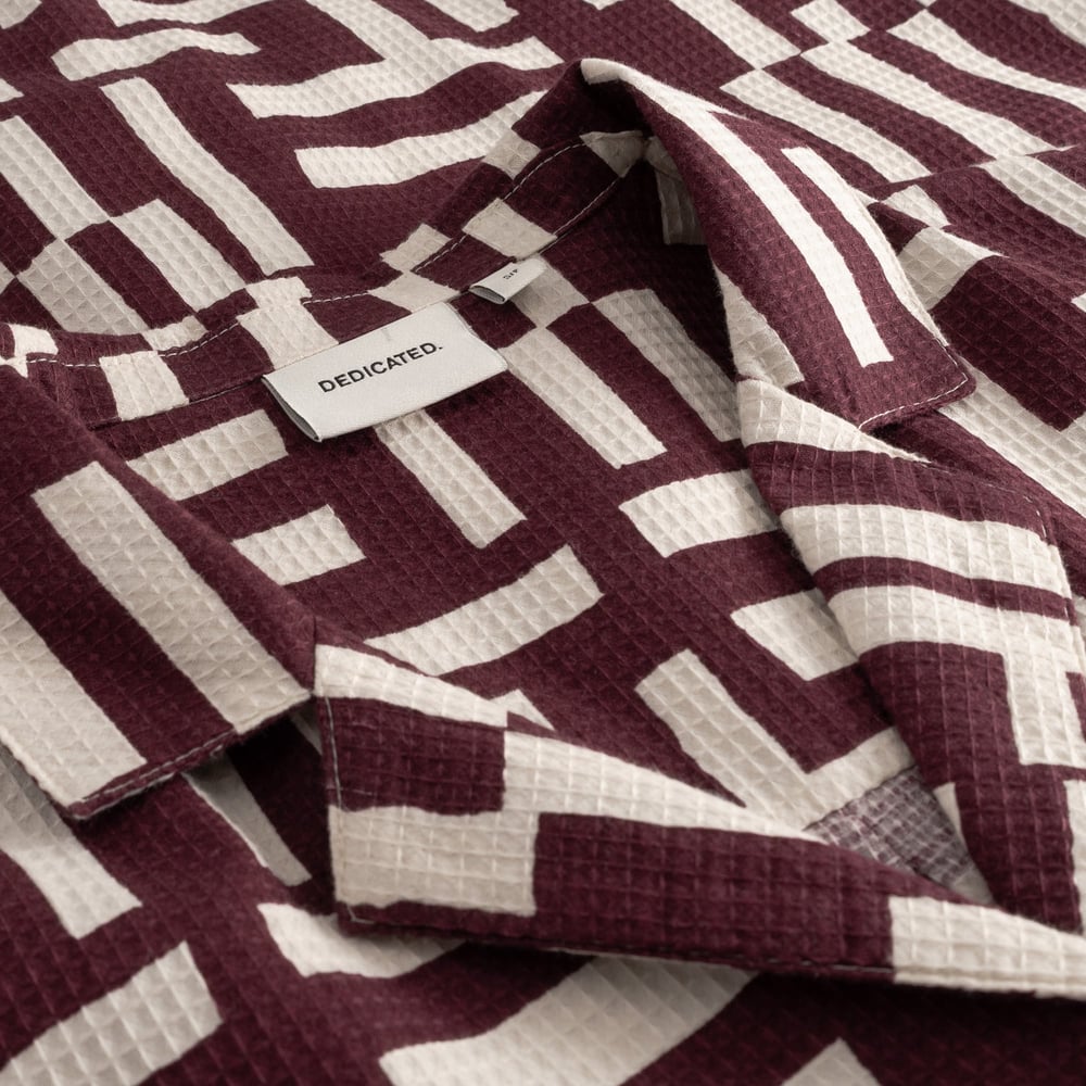 Shirt Dress Orrefors Lines & Sticks Fig Red