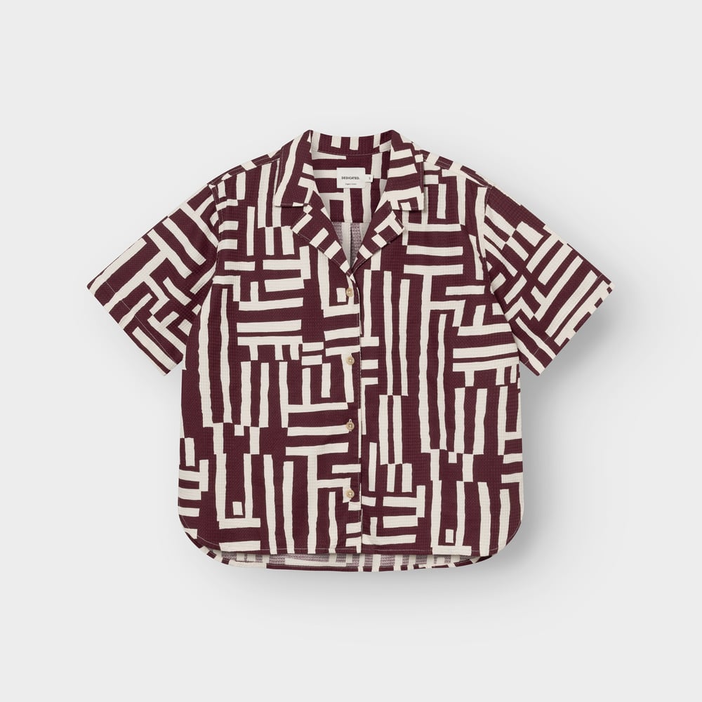 Shirt Torup Lines & Sticks Fig Red