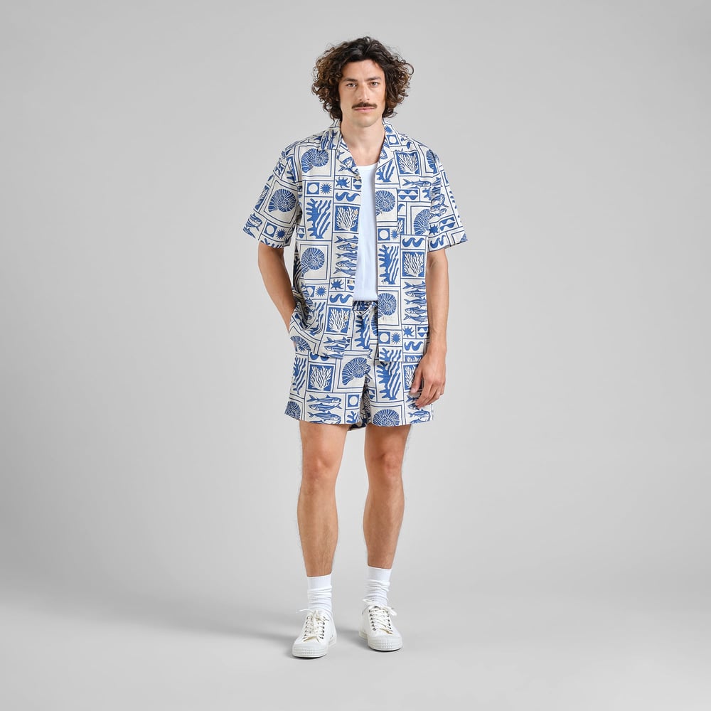 Shirt Marstrand Ocean Squares Oat White