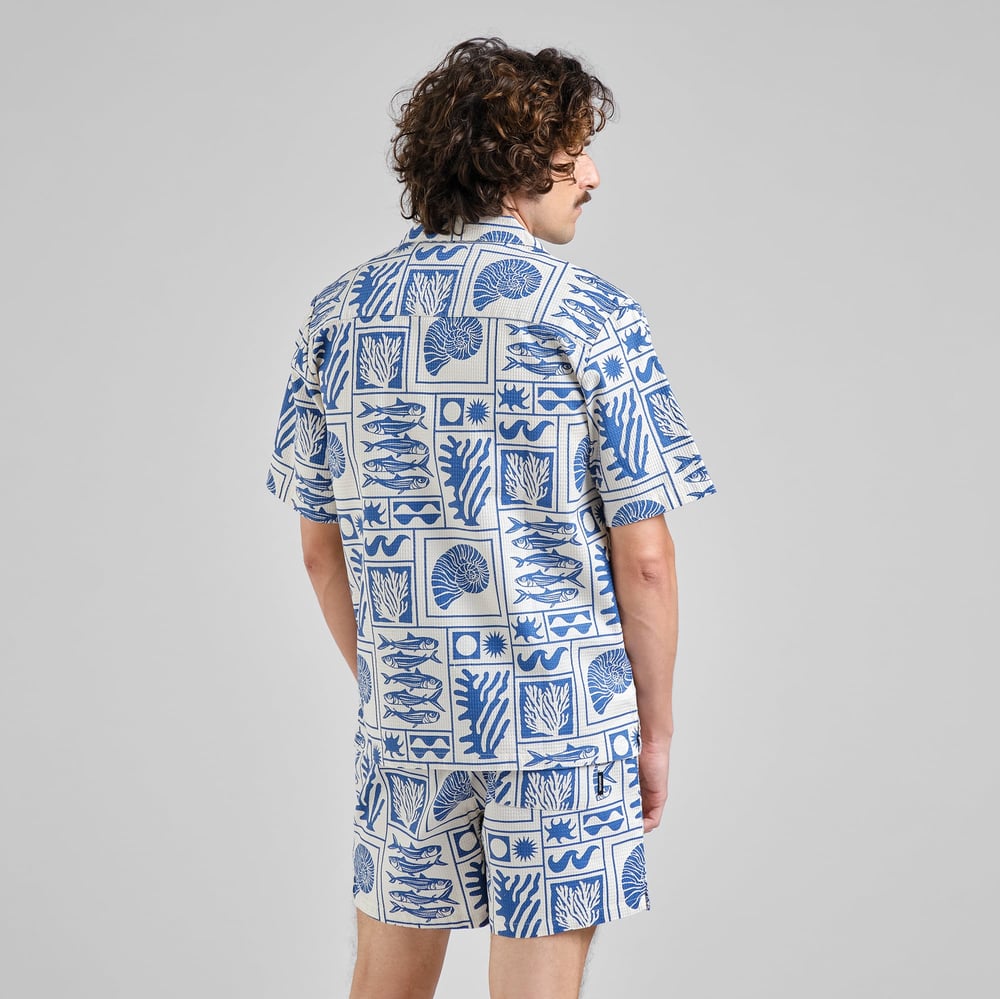 Shirt Marstrand Ocean Squares Oat White