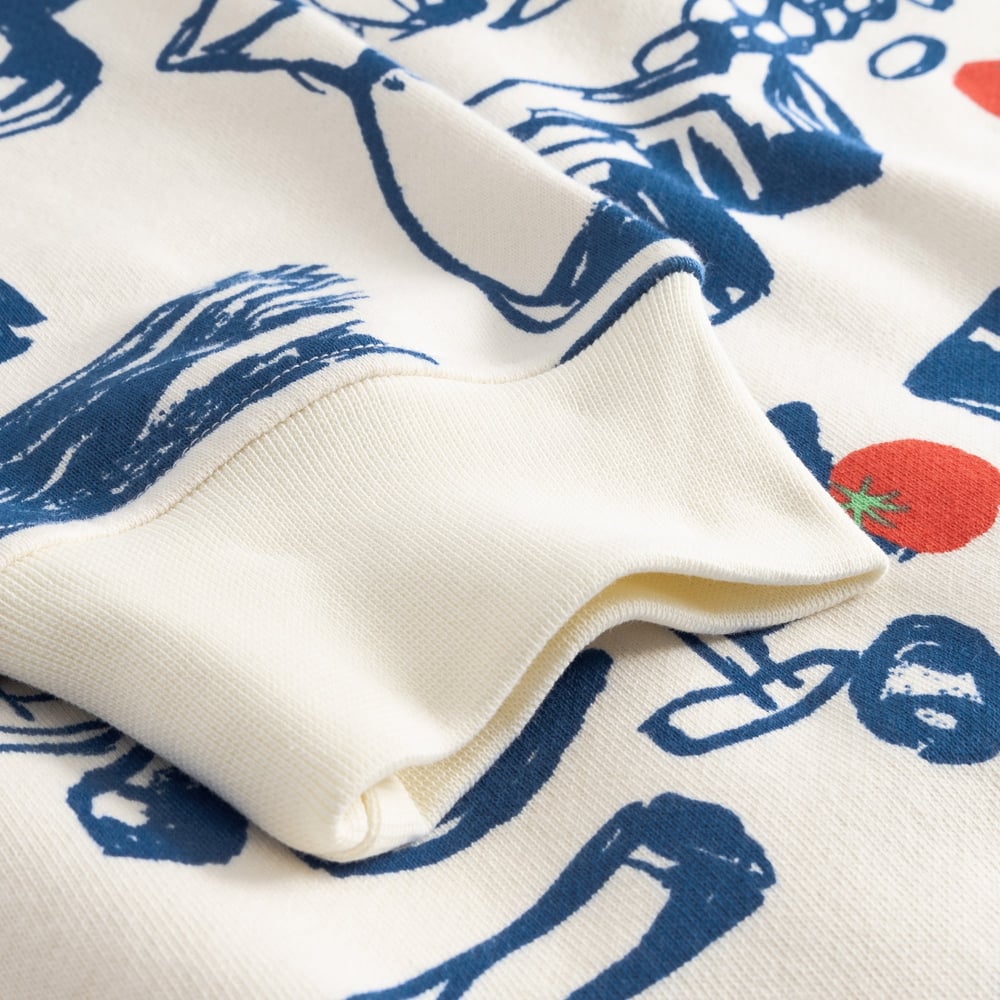 Sweatshirt Malmoe Dinner Time Oat White