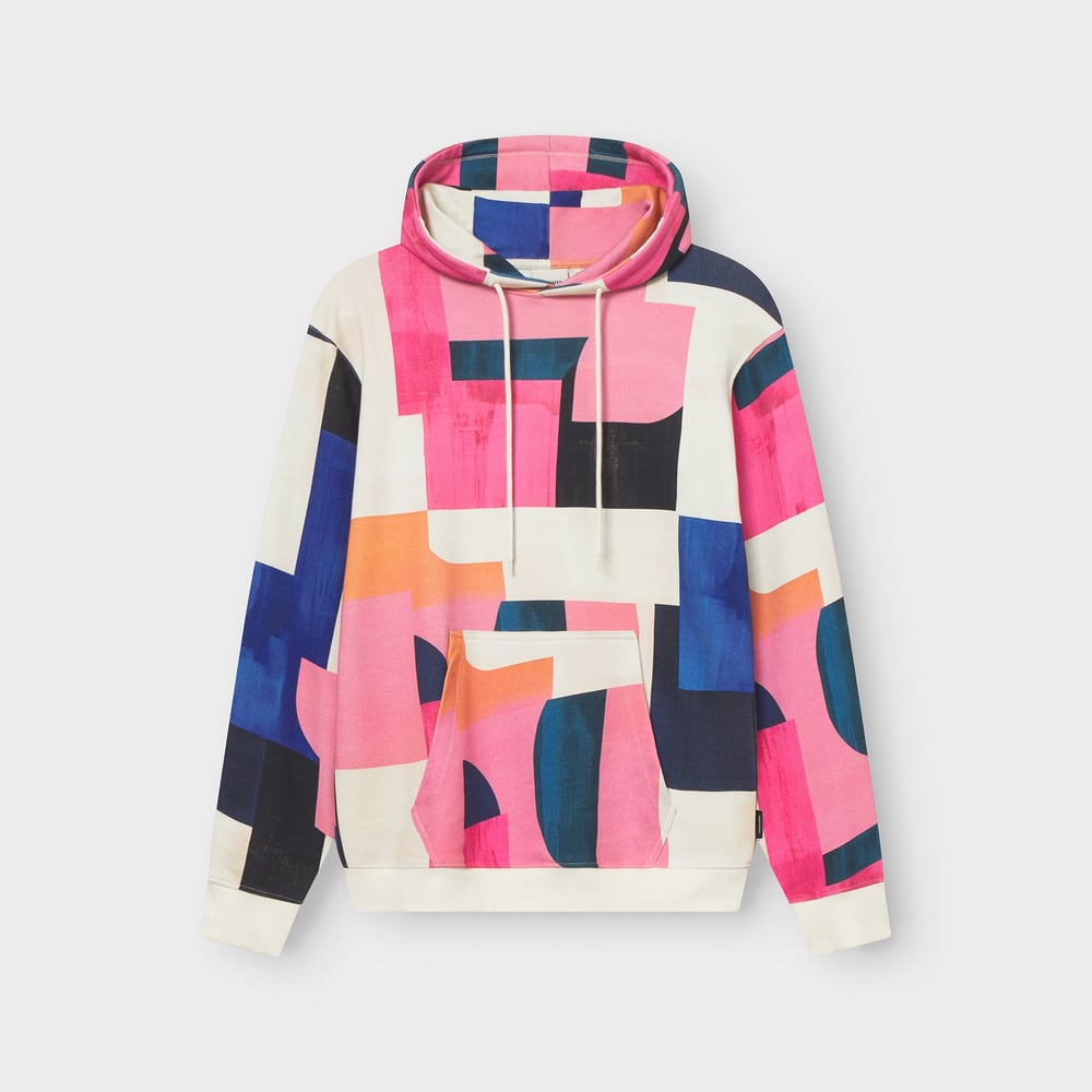 Hoodie Falun Abstract Block Multi Color