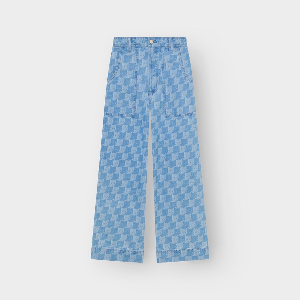 Workwear Pants Vara Denim Pepita Cats Light Blue