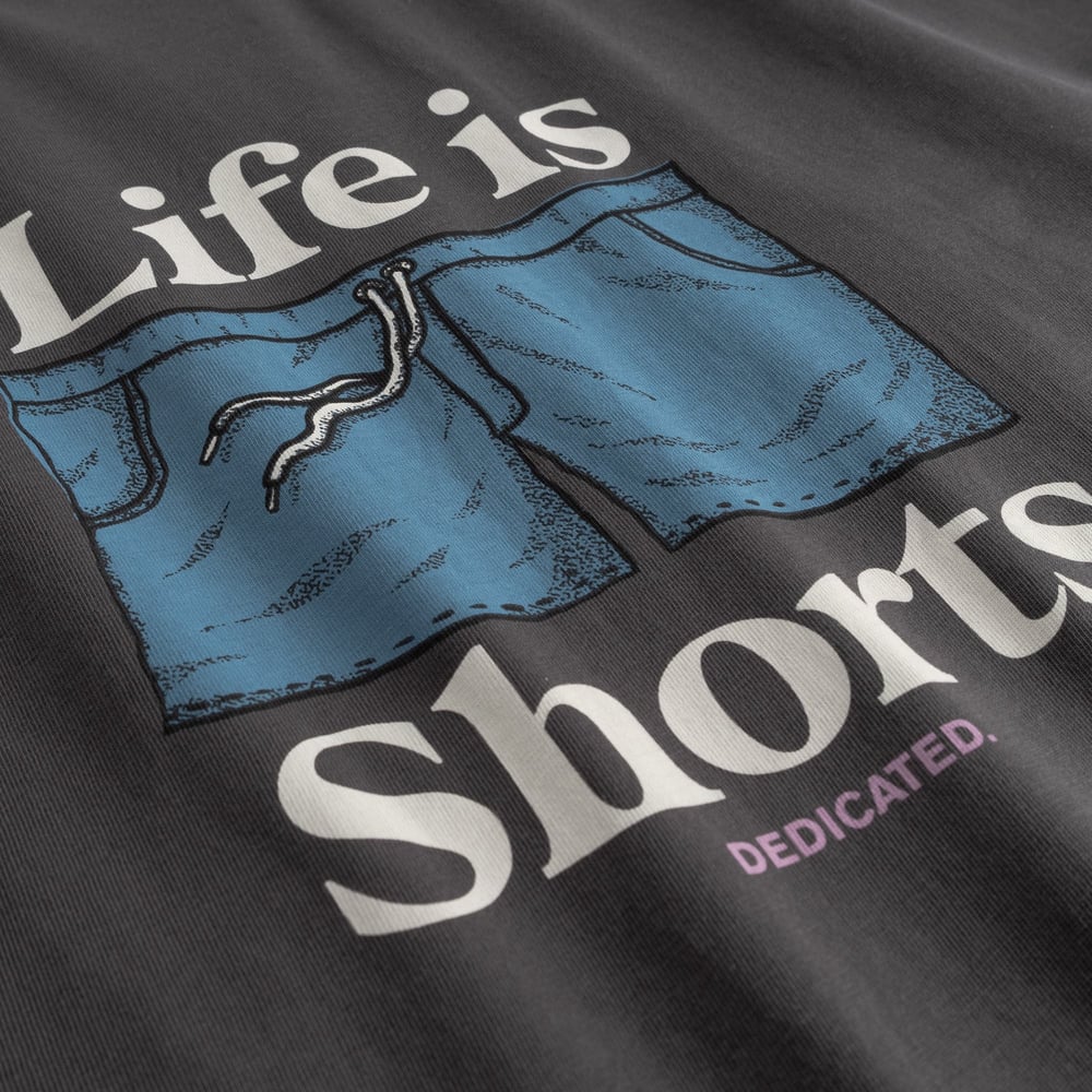T-shirt Stockholm Life Is Shorts Charcoal
