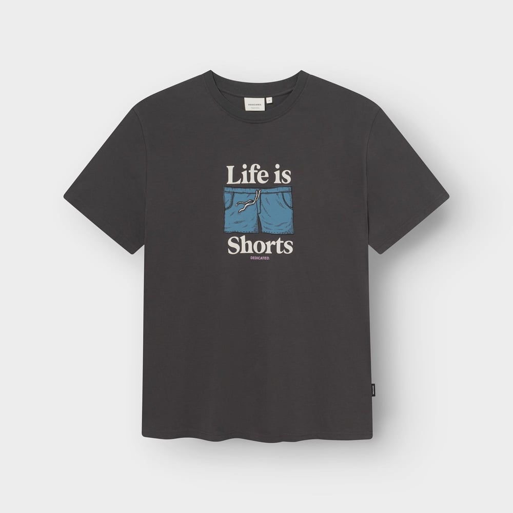 T-shirt Stockholm Life Is Shorts Charcoal