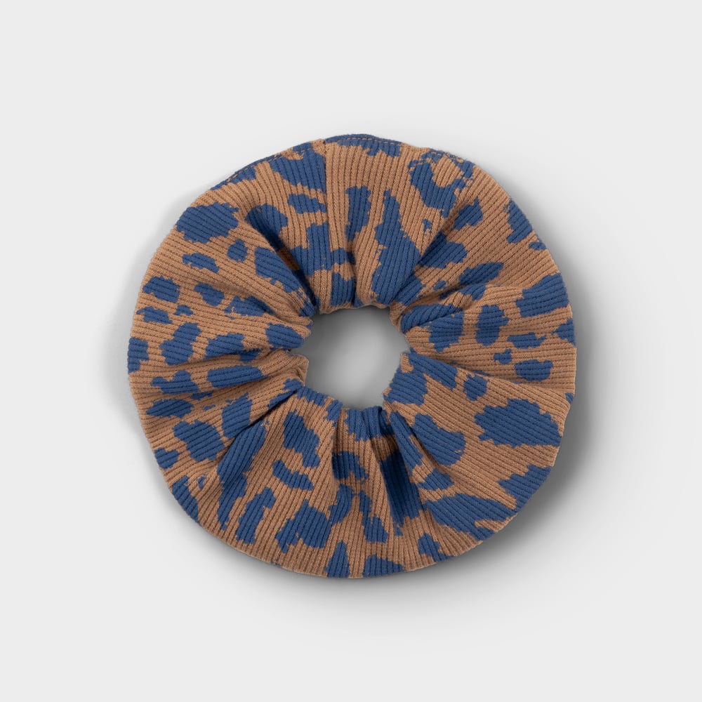 Scrunchie Rib Leopard Light Brown