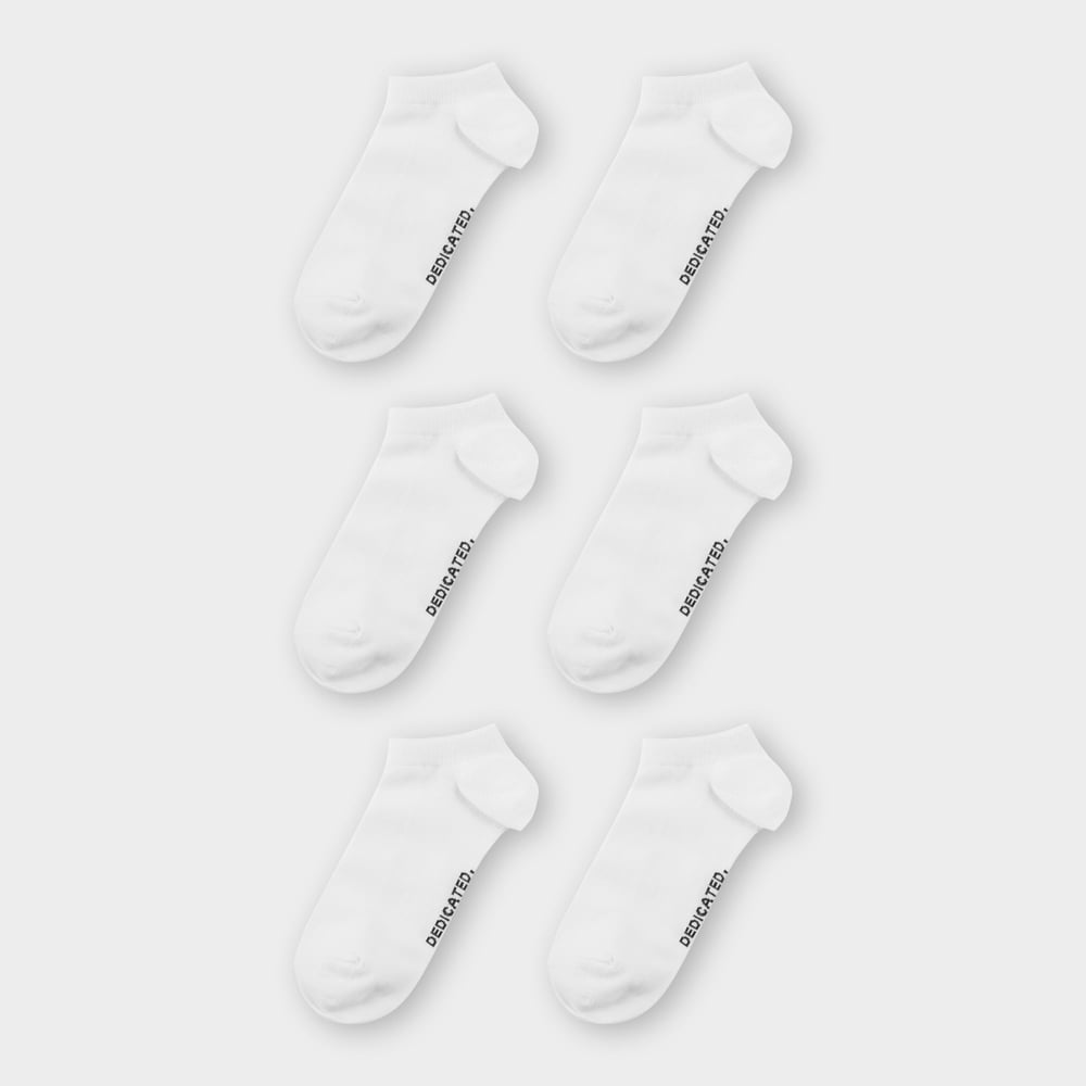 Low Socks Tibble White 6-pack