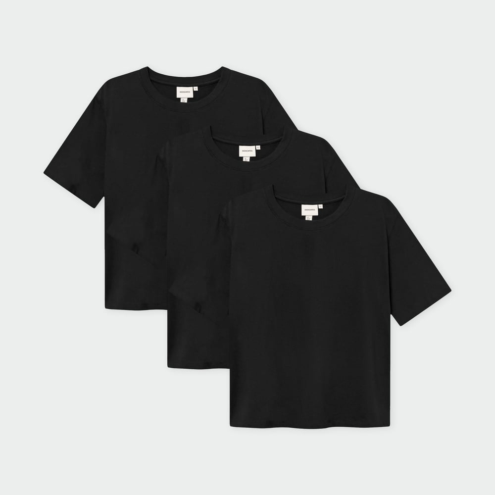 T-shirt Vadstena Base Black 3-pack
