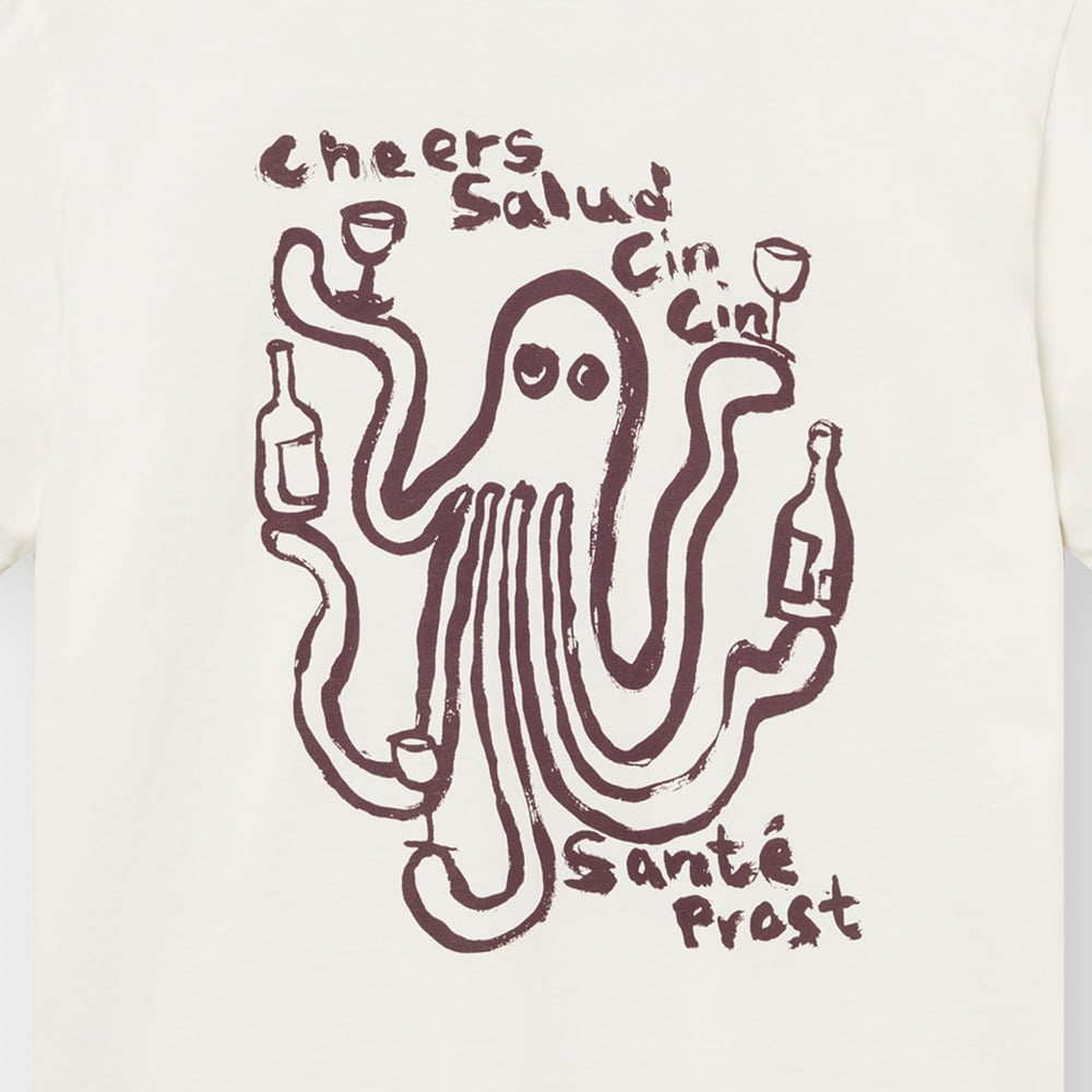 T-shirt Stockholm Cheers Salud Off-White