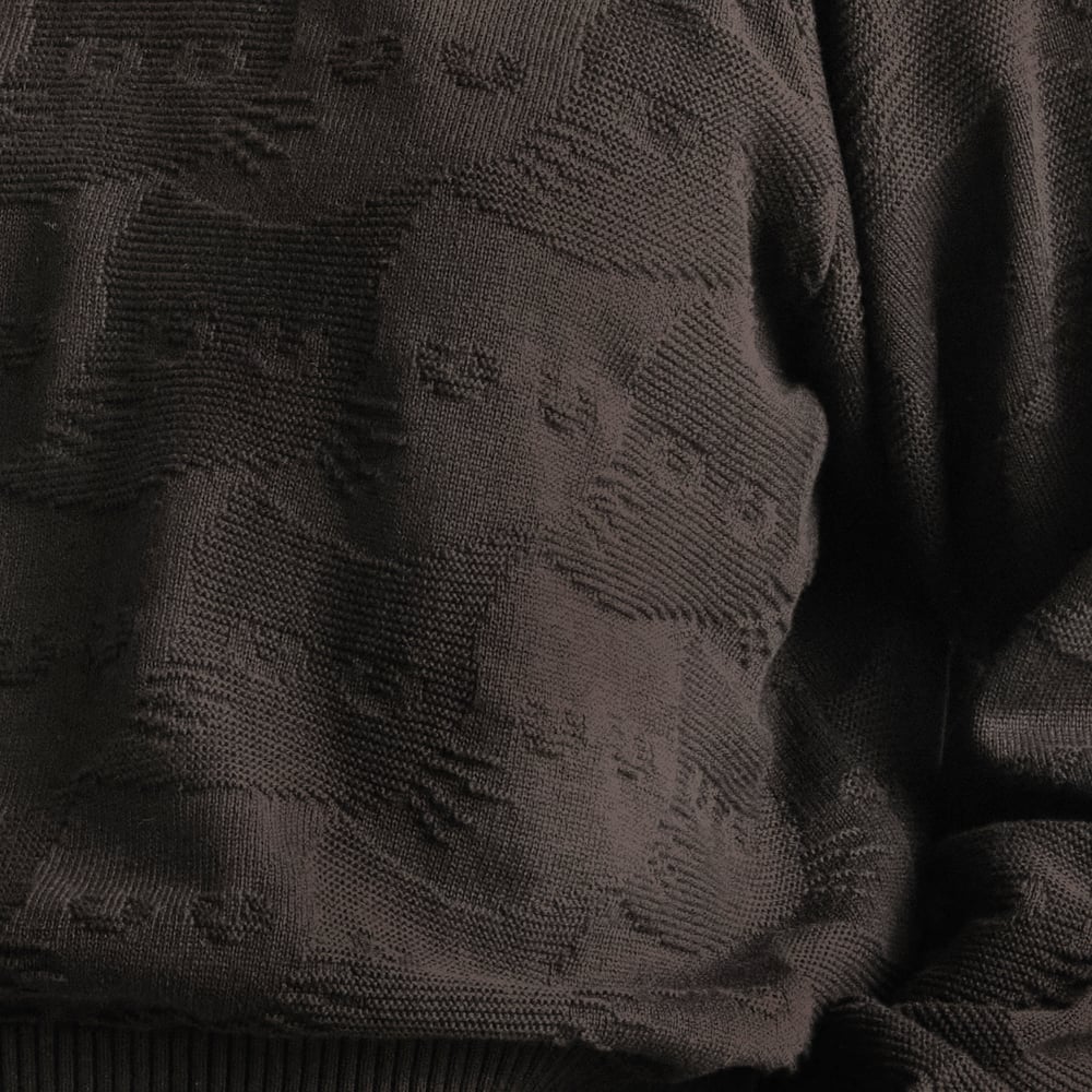 Sweater Husie Pepita Cats Knit Black