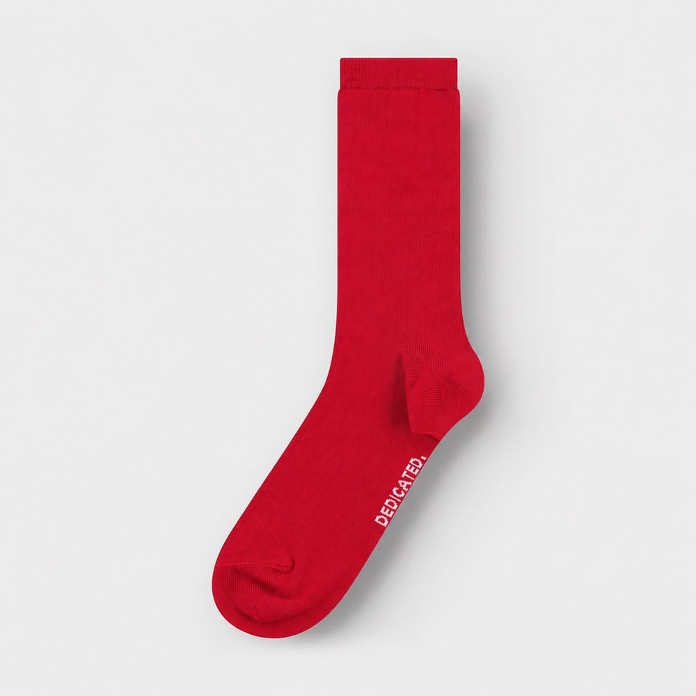 Rib Socks Knivsta Solid True Red