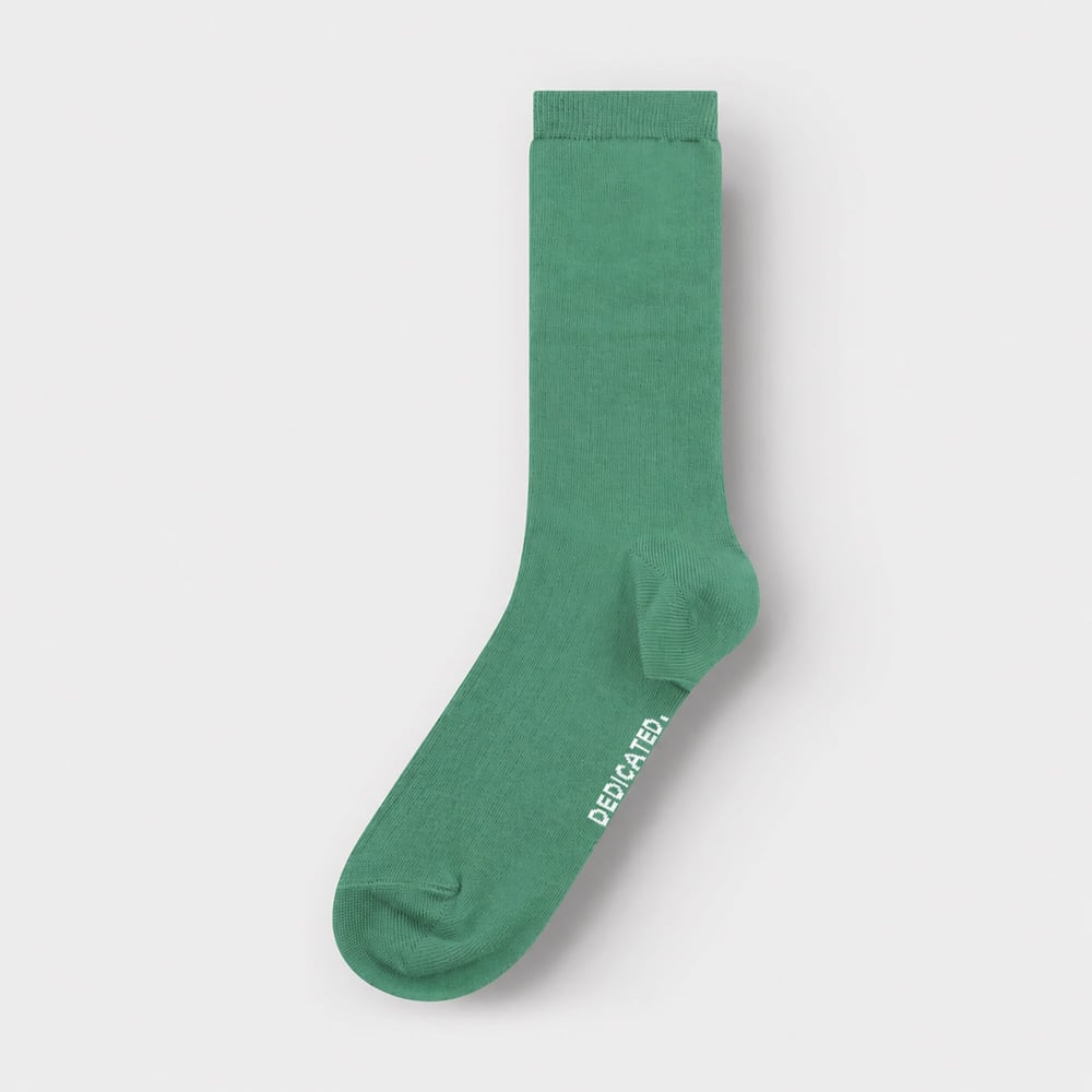 Rib Socks Knivsta Solid Winter Green