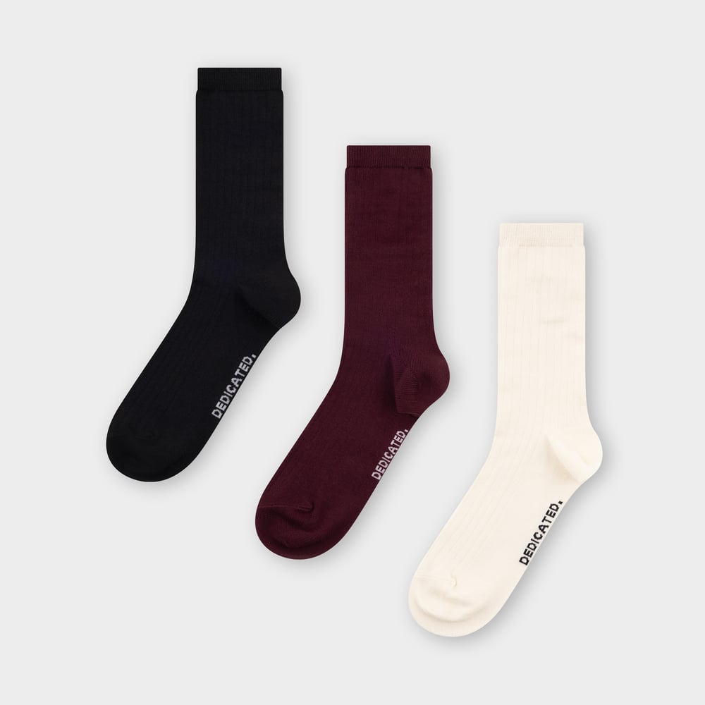 Rib Socks Knivsta Muted Colors 3-pack