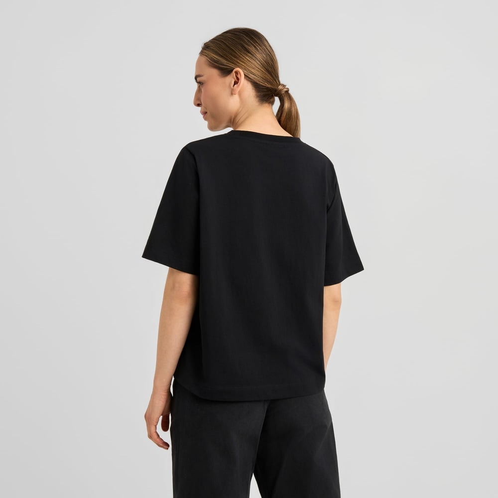T-shirt Vadstena Cat and Noodles Black