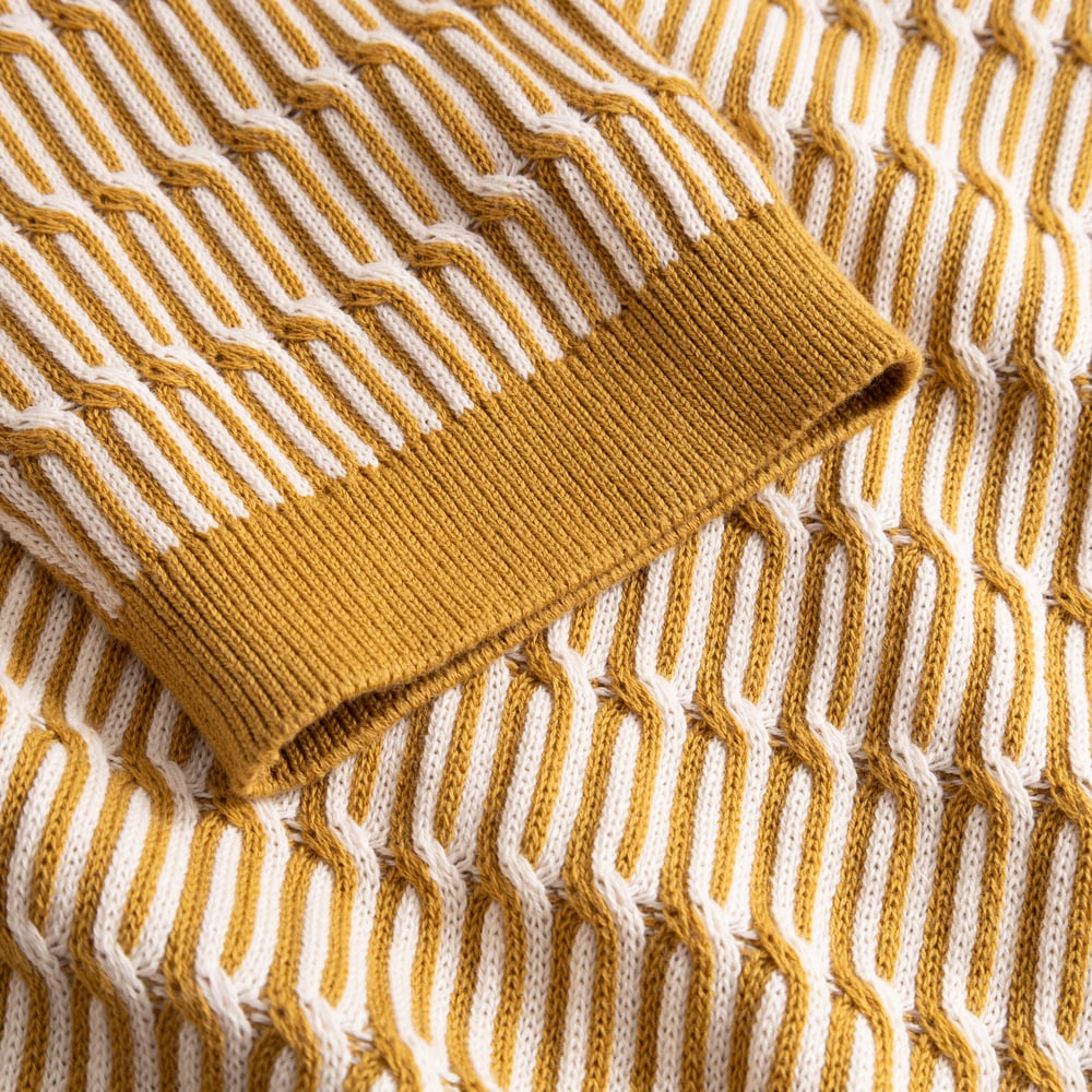 Knitted T-shirt Flen Infinity Knit Bronze Yellow