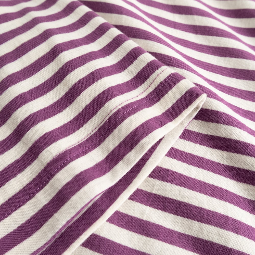T-shirt Vadstena Stripes Purple/Off-White