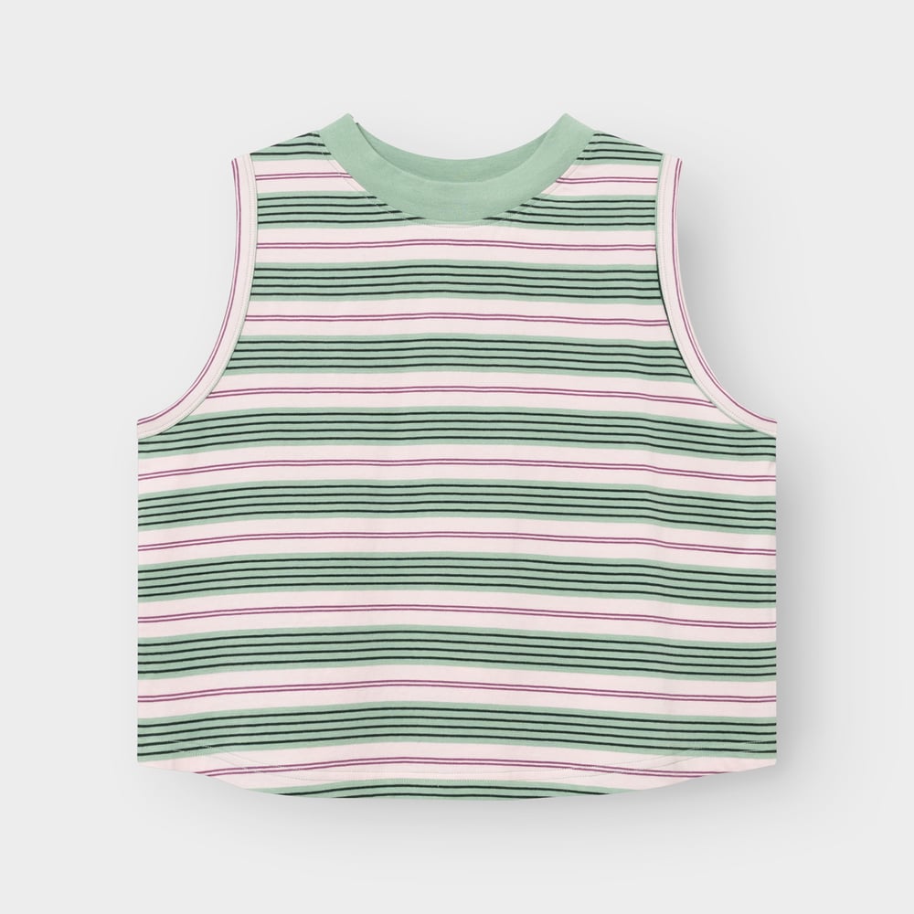Top Namsos Retro Stripe Granite Green