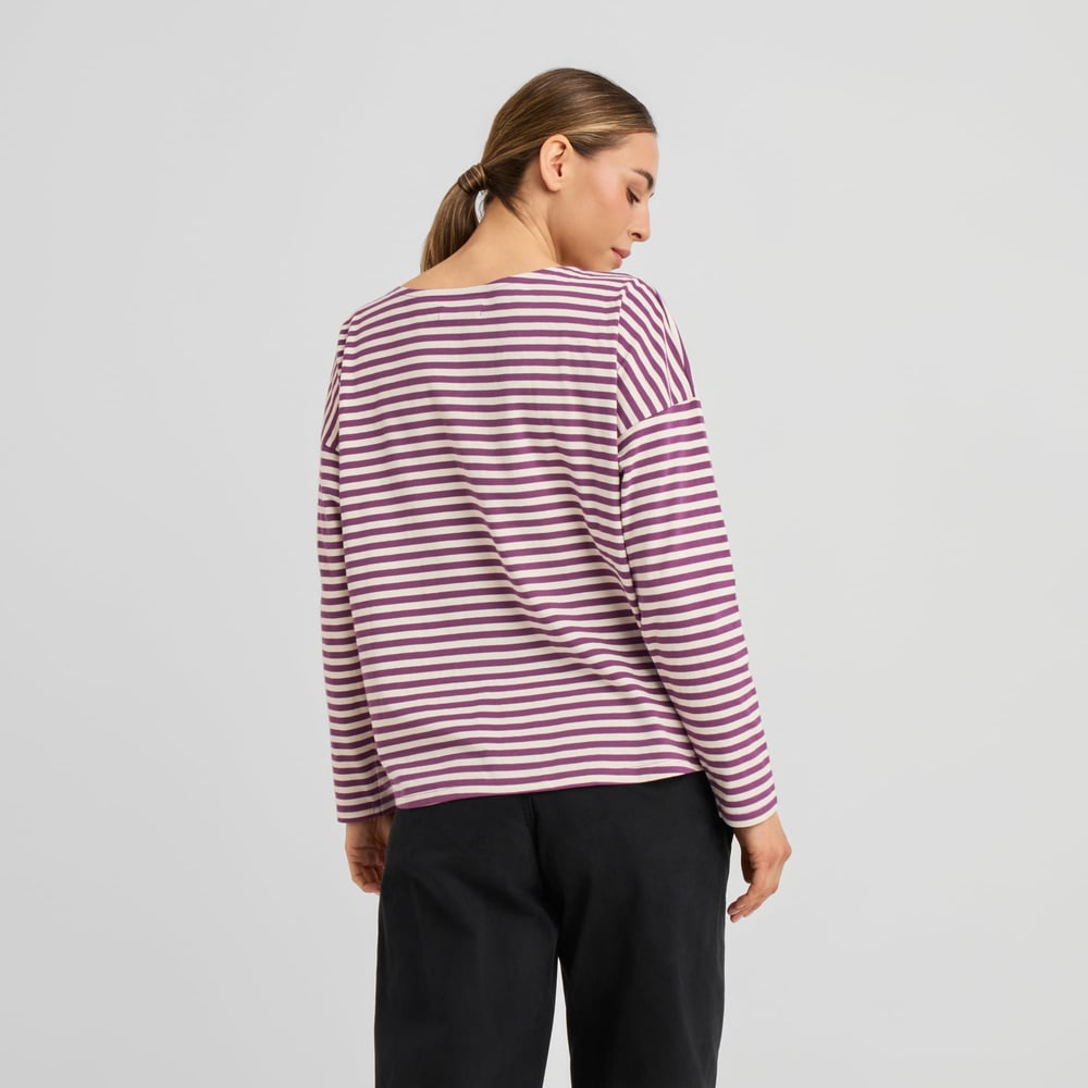 Top Humledal Stripes Purple/Off-White
