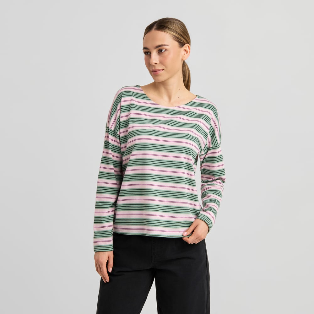 Top Humledal Retro Stripe Granite Green
