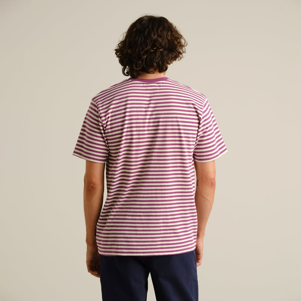 T-shirt Stockholm Stripes Purple/Off-White
