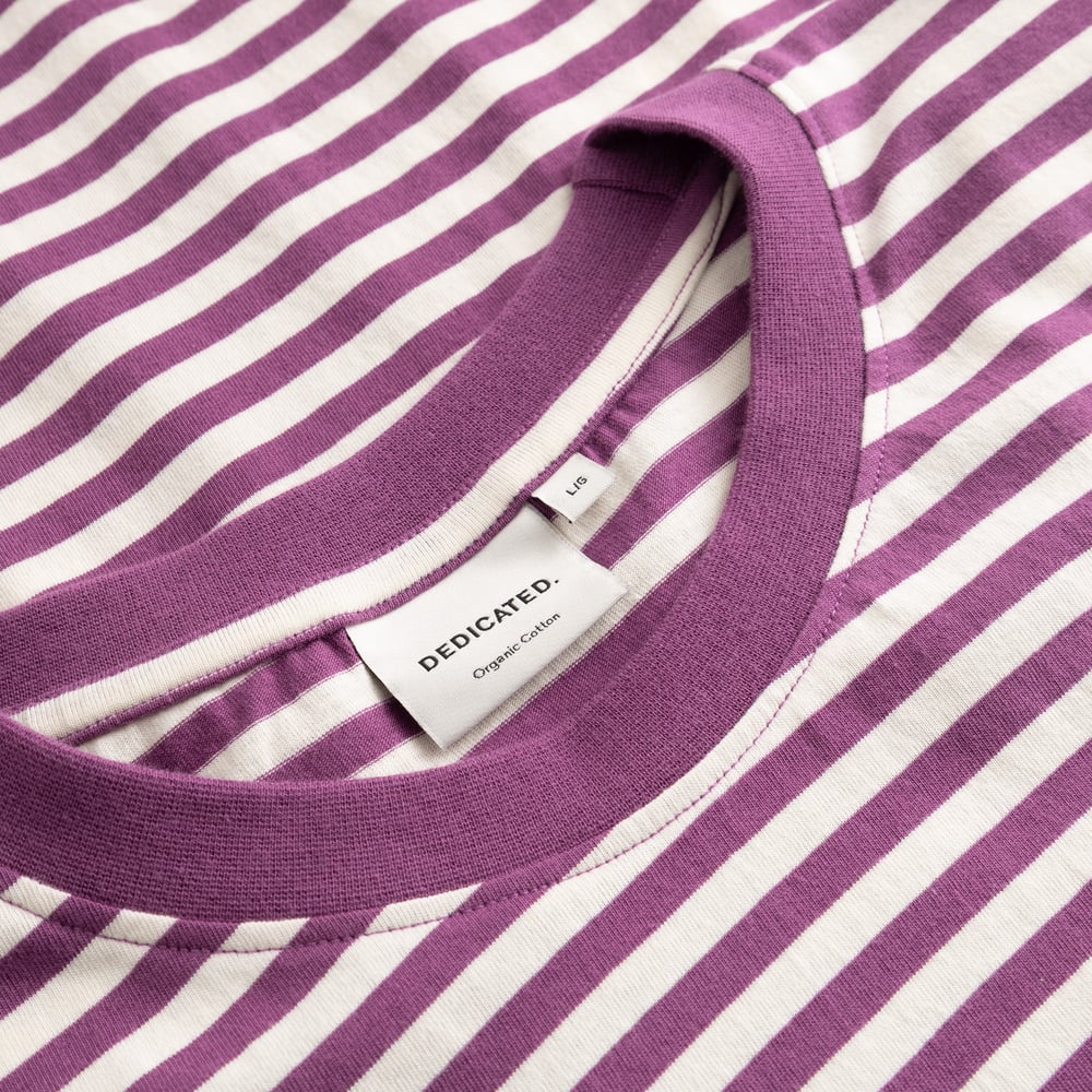 T-shirt Stockholm Stripes Purple/Off-White