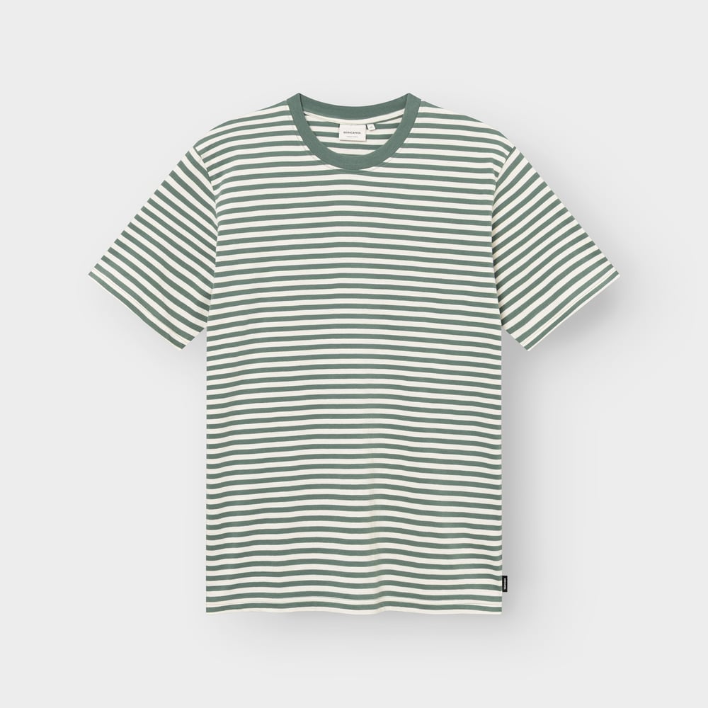 T-shirt Stockholm Stripes Green/Off-White