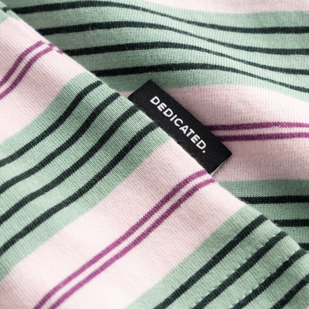 T-shirt Stockholm Stripes Retro Stripe Granite Green