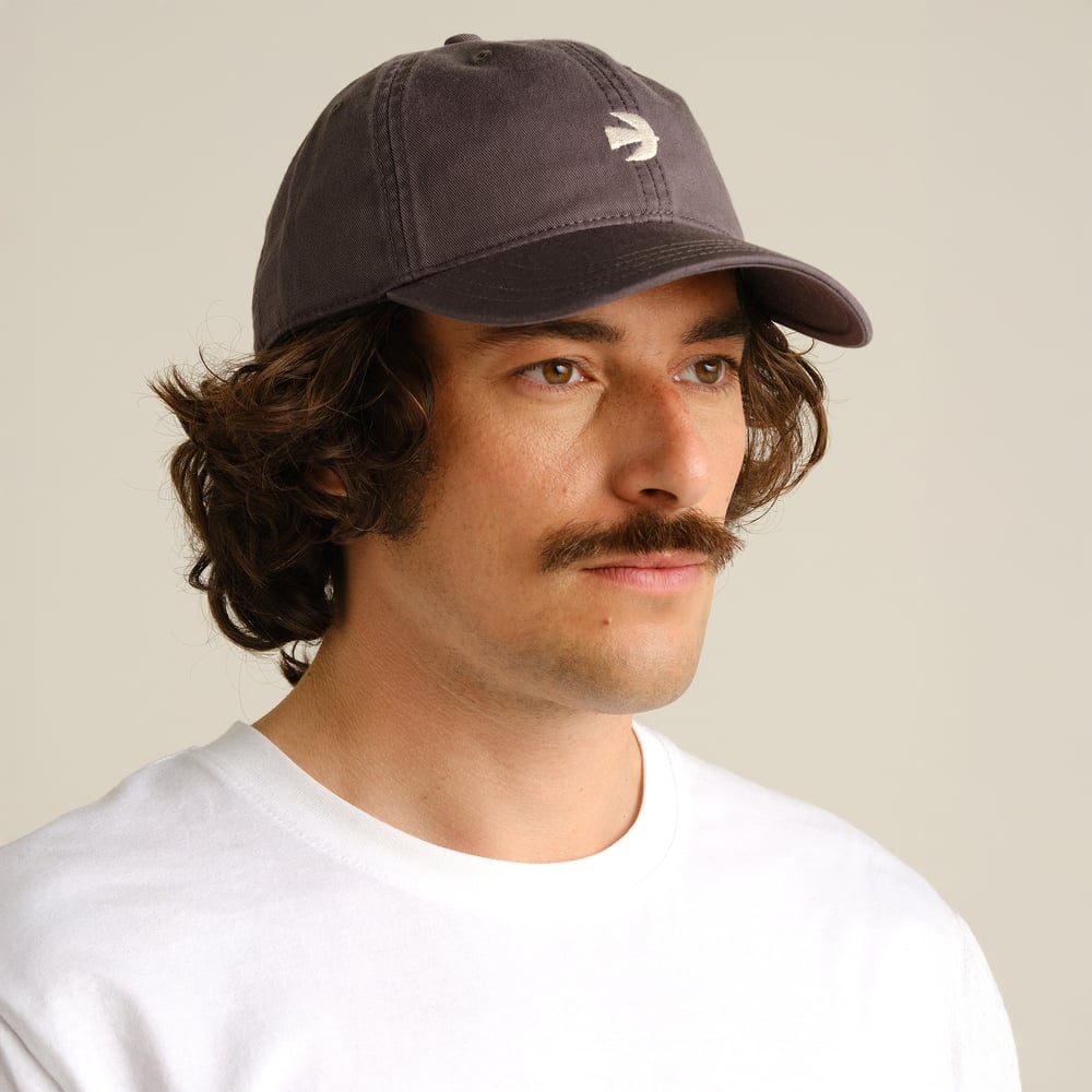 Soft Cap Slussen Bird Symbol Dark Grey