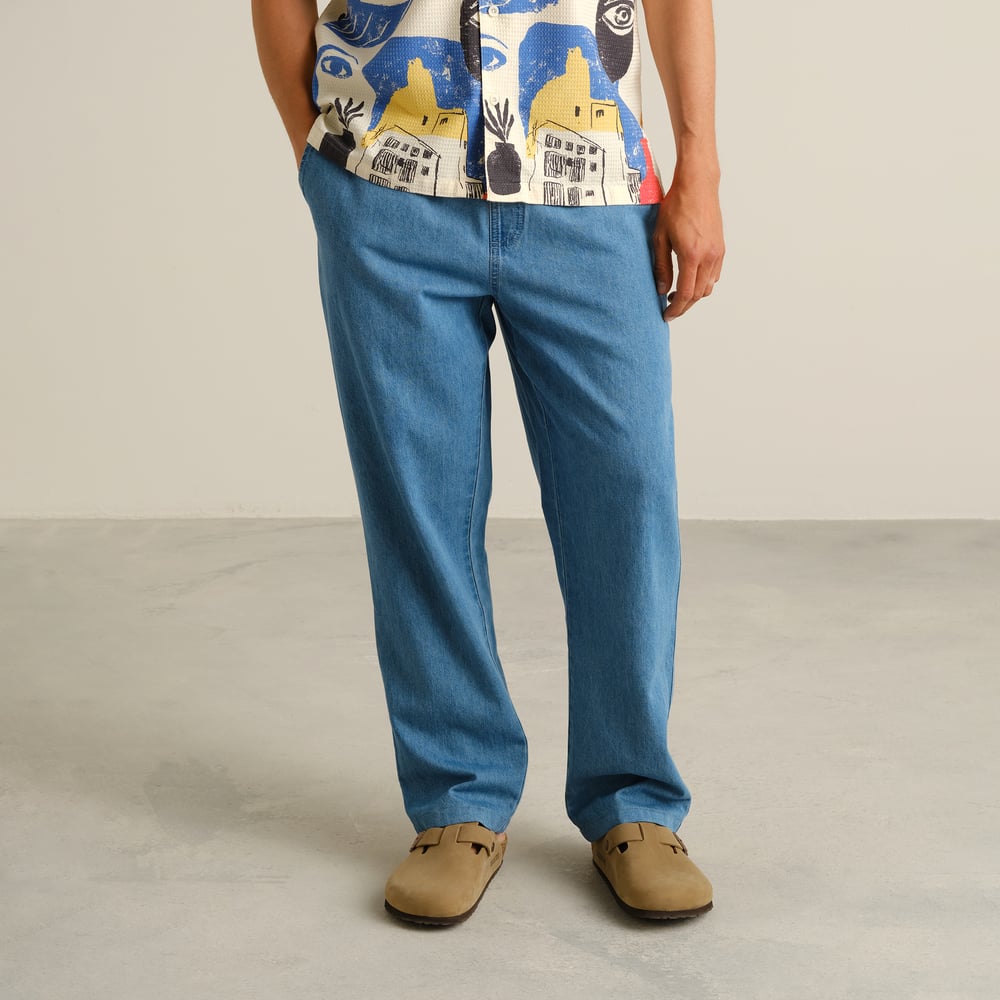 Pants Borrby Denim Light Blue