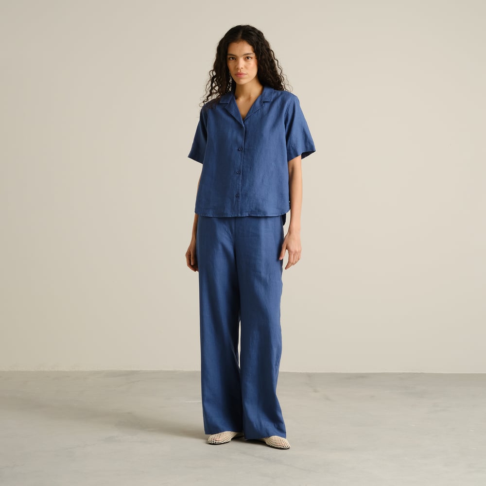 Pants Lansa Linen True Blue