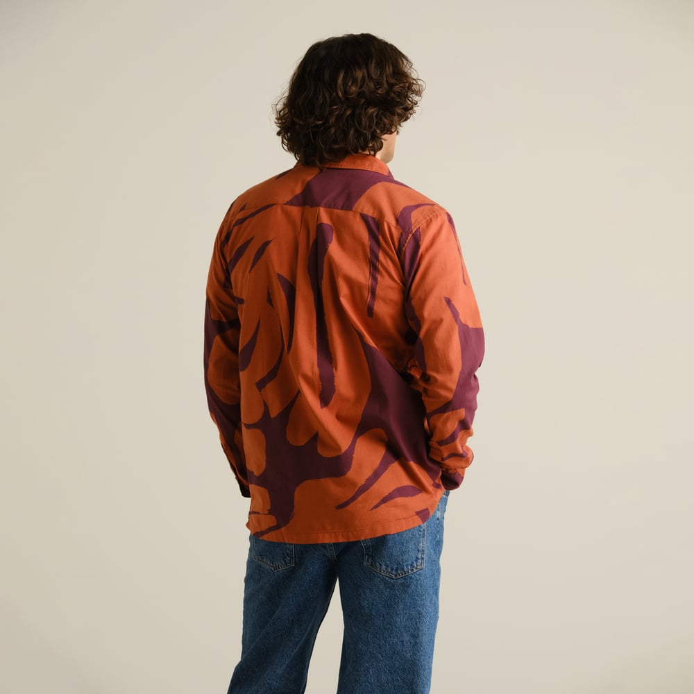 Shirt Edsta Abstract Coral Fig Red