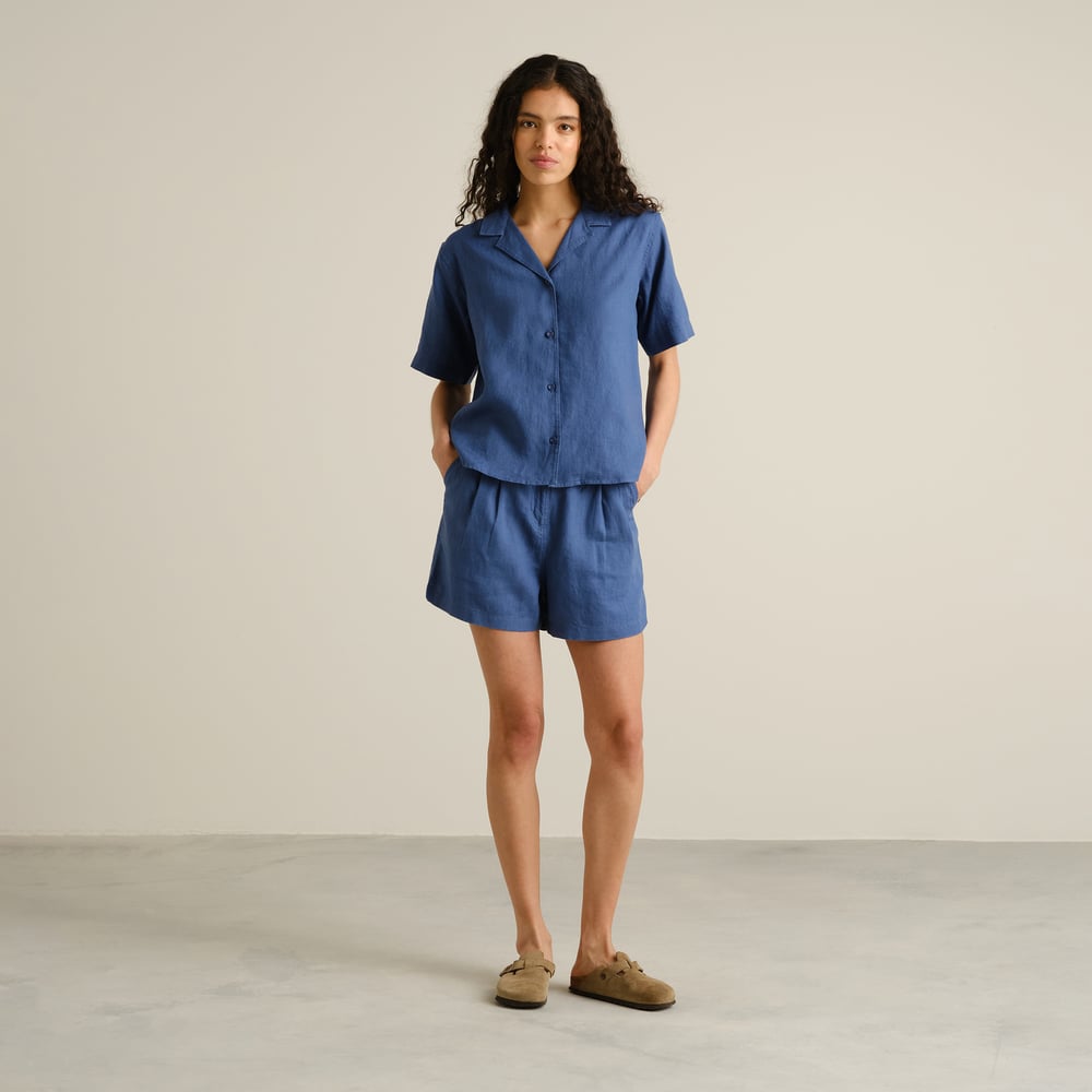Shorts Djupvik Linen True Blue