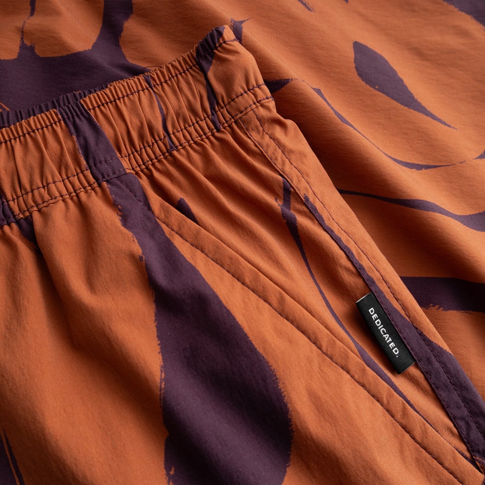 Swim Shorts Birka Abstract Coral Fig Red