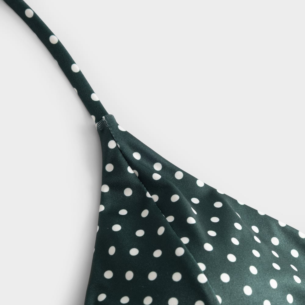 Bikini Top Alva Polkadots Dark Green