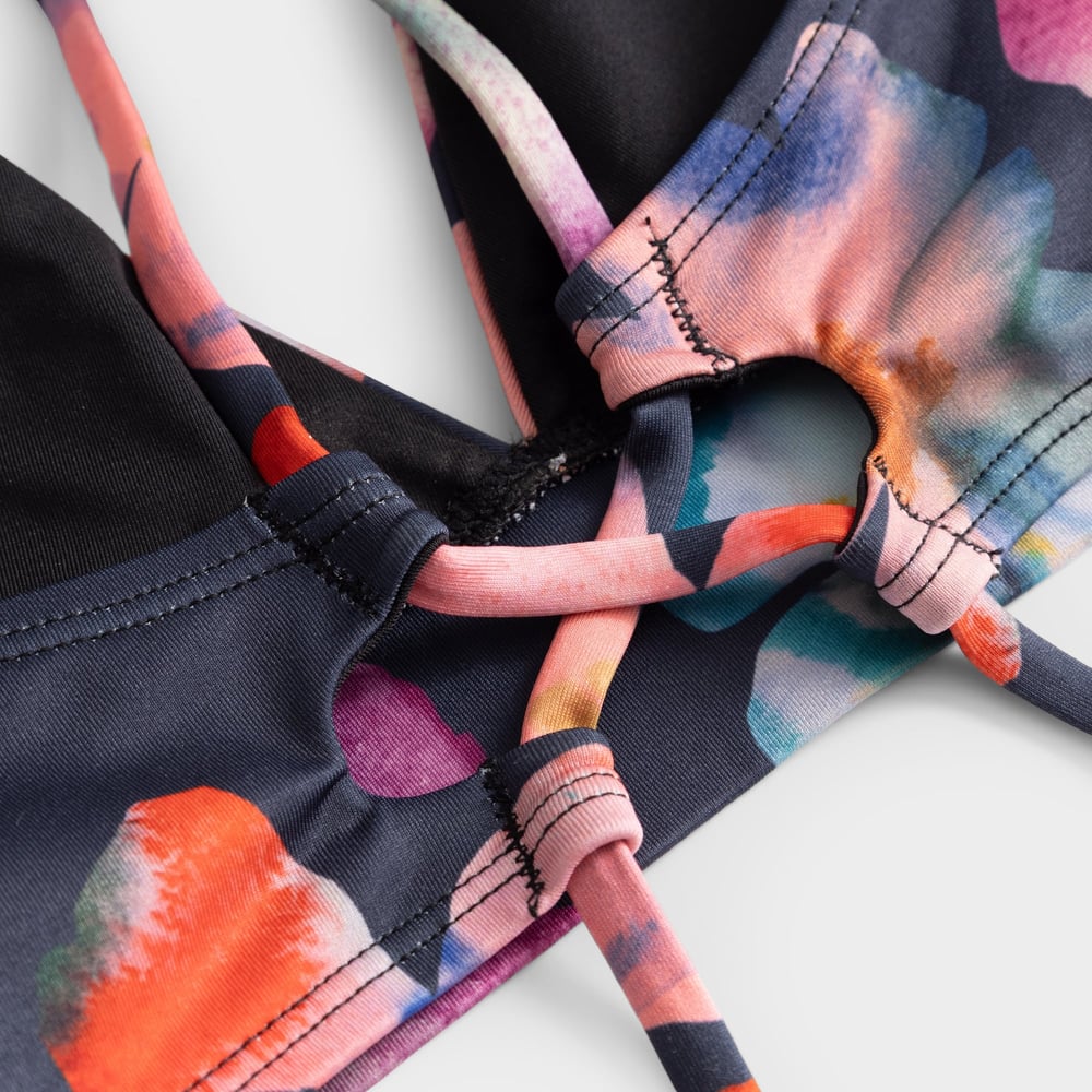 Bikini Top Alva Cut Flower Black